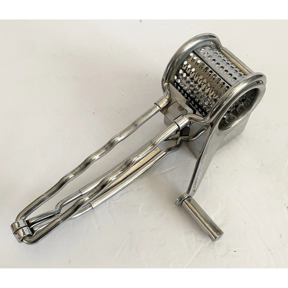 Cuisipro Rotary Cheese Grater Stainless Steel 8" Hand Crank Kitchen Tool Ginger